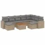 Garden sofa set with beige cushions 10 pieces synthetic rattan by , Modular outdoor sofas - Ref: Foro24-3224407, Price: 577,3...