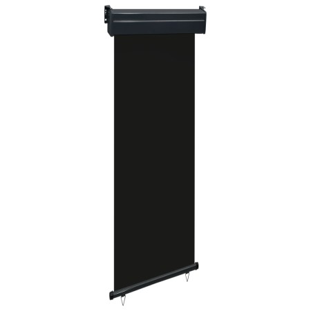 Black balcony side awning 65x250 cm by , Umbrellas - Ref: Foro24-48400, Price: 59,45 €, Discount: %
