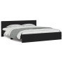 Bed frame with black headboard 200x200 cm by , Beds and slatted bases - Ref: Foro24-3207456, Price: 194,36 €, Discount: %