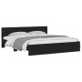 Bed frame with black headboard 200x200 cm by , Beds and slatted bases - Ref: Foro24-3207456, Price: 194,36 €, Discount: %