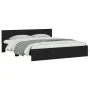 Bed frame with black headboard 200x200 cm by , Beds and slatted bases - Ref: Foro24-3207456, Price: 191,51 €, Discount: %