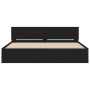 Bed frame with black headboard 200x200 cm by , Beds and slatted bases - Ref: Foro24-3207456, Price: 194,36 €, Discount: %