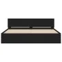 Bed frame with black headboard 200x200 cm by , Beds and slatted bases - Ref: Foro24-3207456, Price: 191,51 €, Discount: %