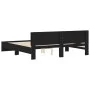 Bed frame with black headboard 200x200 cm by , Beds and slatted bases - Ref: Foro24-3207456, Price: 191,51 €, Discount: %