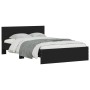 Estructura de cama con cabecero negro 135x190 cm de , Camas y somieres - Ref: Foro24-3207505, Precio: 171,60 €, Descuento: %