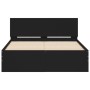 Estructura de cama con cabecero negro 135x190 cm de , Camas y somieres - Ref: Foro24-3207505, Precio: 171,60 €, Descuento: %