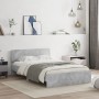 Betongrauer Bettrahmen mit Kopfteil 135x190 cm von , Betten und Lattenroste - Ref: Foro24-3207507, Preis: 154,09 €, Rabatt: %