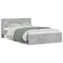 Betongrauer Bettrahmen mit Kopfteil 135x190 cm von , Betten und Lattenroste - Ref: Foro24-3207507, Preis: 154,09 €, Rabatt: %