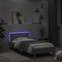 Bettgestell-Kopfteil mit LED-Leuchten, Sonoma-Grau, 100 x 200 cm von , Betten und Lattenroste - Ref: Foro24-838713, Preis: 12...