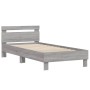 Bettgestell-Kopfteil mit LED-Leuchten, Sonoma-Grau, 100 x 200 cm von , Betten und Lattenroste - Ref: Foro24-838713, Preis: 12...