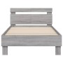 Bettgestell-Kopfteil mit LED-Leuchten, Sonoma-Grau, 100 x 200 cm von , Betten und Lattenroste - Ref: Foro24-838713, Preis: 12...