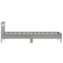 Bed frame headboard LED lights Sonoma gray 100x200 cm by , Beds and slatted bases - Ref: Foro24-838713, Price: 121,52 €, Disc...
