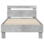 Estructura de cama cabecero luces LED gris hormigón 100x200 cm de , Camas y somieres - Ref: Foro24-838711, Precio: 119,05 €, ...