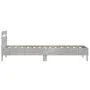 Concrete gray LED lights headboard bed frame 100x200 cm by , Beds and slatted bases - Ref: Foro24-838711, Price: 117,72 €, Di...