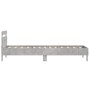 Estructura de cama cabecero luces LED gris hormigón 100x200 cm de , Camas y somieres - Ref: Foro24-838711, Precio: 119,05 €, ...