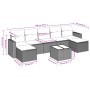 8-piece garden sofa set and black synthetic rattan cushions by , Modular outdoor sofas - Ref: Foro24-3251683, Price: 438,33 €...