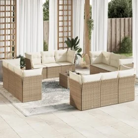 Garden sofa set with cushions 13 pieces beige synthetic rattan by , Garden sets - Ref: Foro24-3217338, Price: 957,39 €, Disco...