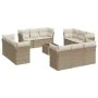 Garden sofa set with cushions 13 pieces beige synthetic rattan by , Garden sets - Ref: Foro24-3217338, Price: 957,39 €, Disco...