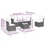 Garden sofa set with cushions 6 pieces beige synthetic rattan by , Garden sets - Ref: Foro24-3217359, Price: 368,26 €, Discou...