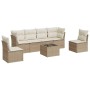 7-piece garden sofa set and beige synthetic rattan cushions by , Garden sets - Ref: Foro24-3217378, Price: 433,08 €, Discount: %