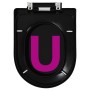 Soft-close and quick-release black toilet seat cover by vidaXL, Toilet and bidet seats - Ref: Foro24-145023, Price: 39,35 €, ...