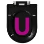 Soft-close and quick-release black toilet seat cover by vidaXL, Toilet and bidet seats - Ref: Foro24-145023, Price: 38,84 €, ...