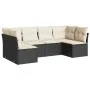 6-teiliges Gartensofa-Set und schwarze synthetische Rattankissen von , Gartensets - Ref: Foro24-3217386, Preis: 343,07 €, Rab...