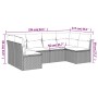 6-piece garden furniture set and gray synthetic rattan cushions by , Garden sets - Ref: Foro24-3217390, Price: 345,13 €, Disc...