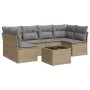 7-piece garden sofa set and beige synthetic rattan cushions by , Garden sets - Ref: Foro24-3217399, Price: 404,79 €, Discount: %