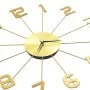Reloj de pared de metal dorado 50 cm de vidaXL, Relojes de pared - Ref: Foro24-283858, Precio: 48,30 €, Descuento: %