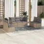 7-piece garden sofa set and beige synthetic rattan cushions by , Garden sets - Ref: Foro24-3217409, Price: 403,14 €, Discount: %