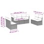 7-teiliges Gartensofa-Set und beigefarbene synthetische Rattankissen von , Gartensets - Ref: Foro24-3217409, Preis: 391,16 €,...