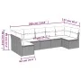 7-piece garden sofa set and beige synthetic rattan cushions by , Garden sets - Ref: Foro24-3217428, Price: 445,80 €, Discount: %