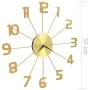 Wanduhr aus goldenem Metall 50 cm von vidaXL, Wanduhren - Ref: Foro24-283858, Preis: 48,30 €, Rabatt: %