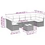 8-piece garden sofa set and black synthetic rattan cushions by , Garden sets - Ref: Foro24-3217435, Price: 473,16 €, Discount: %