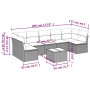 8-teiliges Gartensofa-Set und schwarze synthetische Rattankissen von , Gartensets - Ref: Foro24-3217435, Preis: 472,06 €, Rab...
