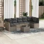 8-piece garden sofa set and gray synthetic rattan cushions by , Garden sets - Ref: Foro24-3217440, Price: 443,33 €, Discount: %