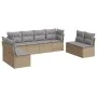 Gartensofa-Set mit beigen Kissen 8 Stück PE-Rattan von , Gartensets - Ref: Foro24-3217449, Preis: 475,81 €, Rabatt: %