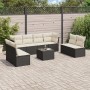 8-teiliges Gartensofa-Set und schwarze synthetische Rattankissen von , Gartensets - Ref: Foro24-3217456, Preis: 466,79 €, Rab...