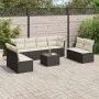 8-teiliges Gartensofa-Set und schwarze synthetische Rattankissen von , Gartensets - Ref: Foro24-3217456, Preis: 509,23 €, Rab...