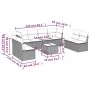 8-teiliges Gartensofa-Set und schwarze synthetische Rattankissen von , Gartensets - Ref: Foro24-3217456, Preis: 509,23 €, Rab...