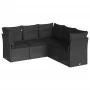 Set de muebles de jardín 5 pzas y cojines ratán sintético negro de , Conjuntos de jardín - Ref: Foro24-3217615, Precio: 342,0...