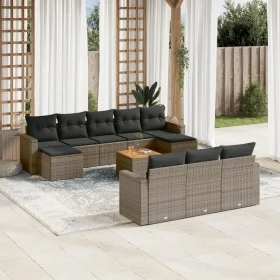 11-piece garden sofa set and gray synthetic rattan cushions by , Modular outdoor sofas - Ref: Foro24-3224345, Price: 626,97 €...