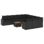 Garden sofa set 12 pieces with black synthetic rattan cushions by , Modular outdoor sofas - Ref: Foro24-3224347, Price: 804,6...