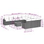 Gartensofa-Set 12-teilig mit schwarzen synthetischen Rattankissen von , Modulare Sofas für den Außenbereich - Ref: Foro24-322...