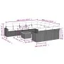 12-teiliges Gartensofa-Set und braune synthetische Rattankissen von , Modulare Sofas für den Außenbereich - Ref: Foro24-32243...