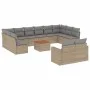 Garden sofa set with cushions 13 pieces beige synthetic rattan by , Modular outdoor sofas - Ref: Foro24-3224358, Price: 813,7...