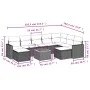 10-piece garden sofa set with gray synthetic rattan cushions by , Modular outdoor sofas - Ref: Foro24-3224408, Price: 550,21 ...