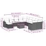 12-teiliges Gartensofa-Set mit grauen synthetischen Rattankissen von , Modulare Sofas für den Außenbereich - Ref: Foro24-3224...