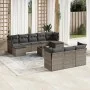 10-piece garden sofa set with gray synthetic rattan cushions by , Garden sets - Ref: Foro24-3218330, Price: 560,06 €, Discoun...